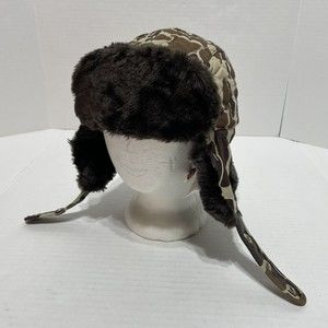 Vintage YoungAn Thinsulate Poly Woodland Camo Hunting Cap Large Ear Flaps NWT